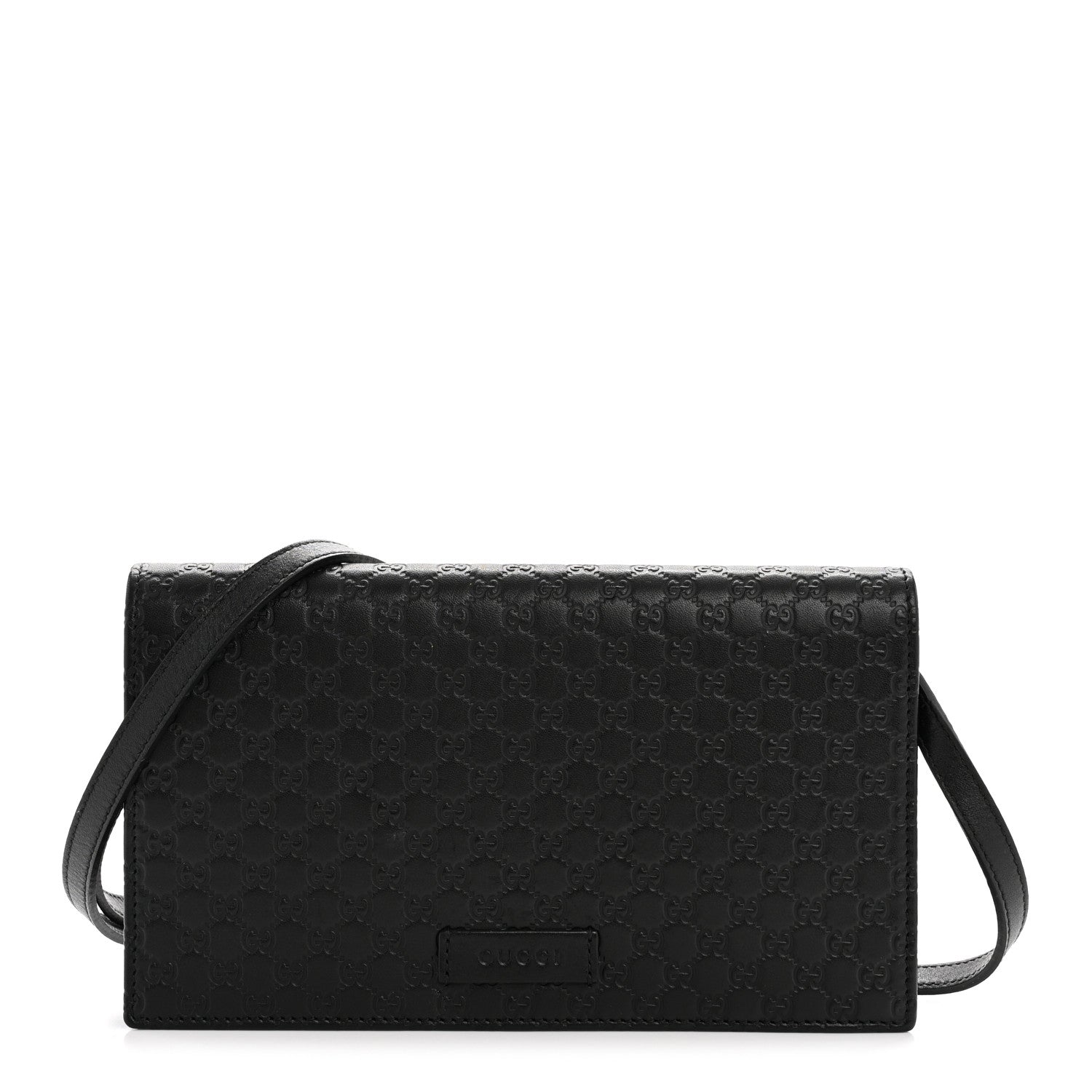 Gucci Microguccissima Crossbody Wallet Black 1 of 10