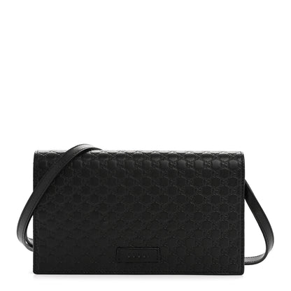 Gucci Microguccissima Crossbody Wallet Black 1 of 10