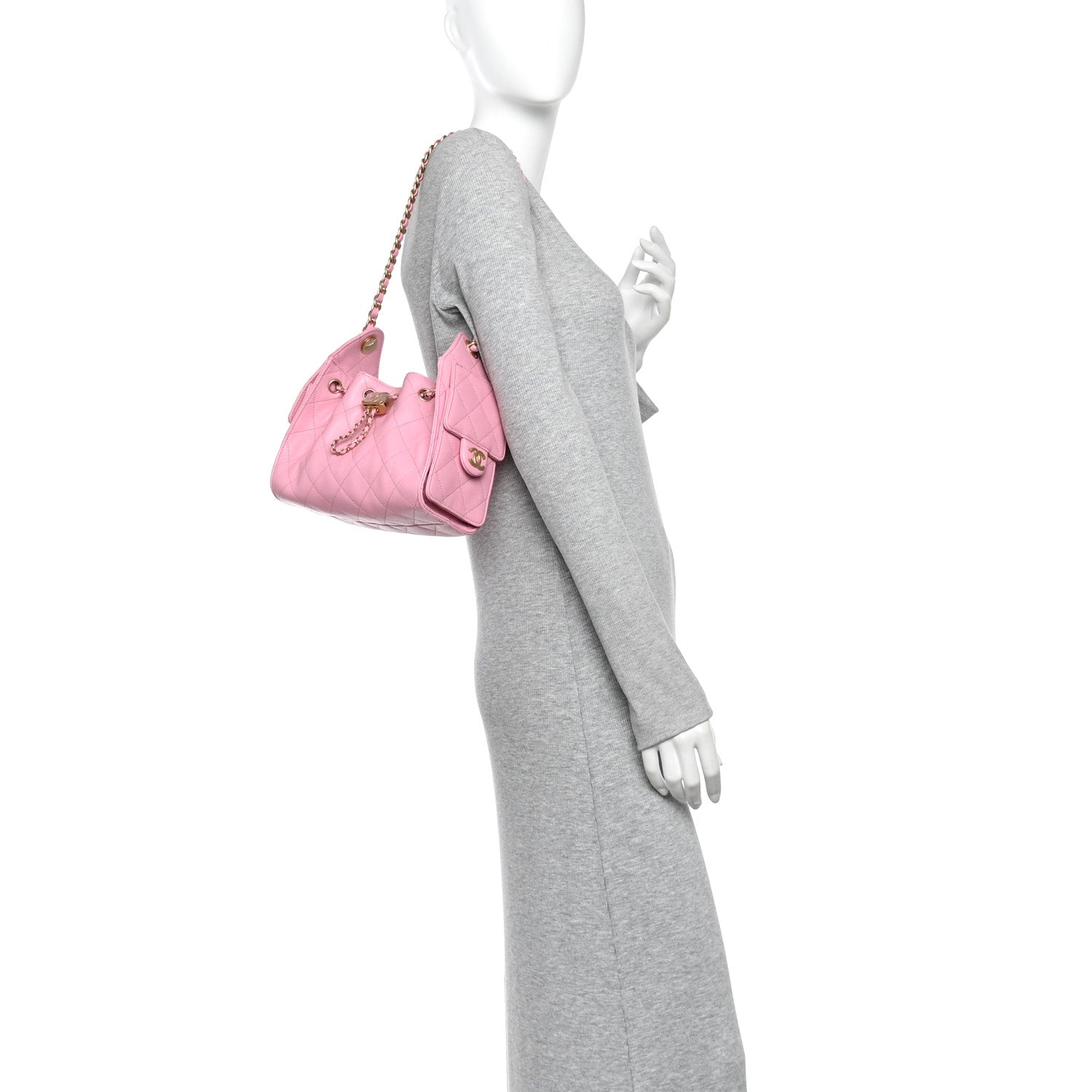 Chanel Caviar Quilted Mini Chanel 25 Handbag Pink 2 of 11