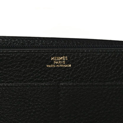 Hermes Togo Dogon Duo Wallet Black 6 of 6