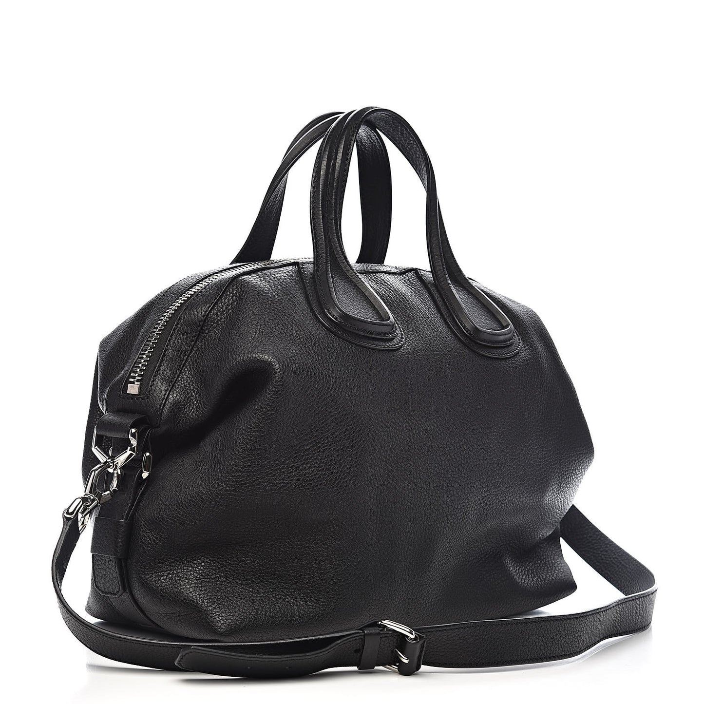 Waxy Grained Calfskin Medium Nightingale Black