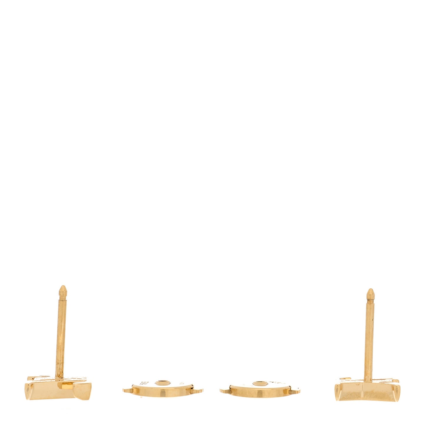 18K Yellow Gold LV Stud Earrings