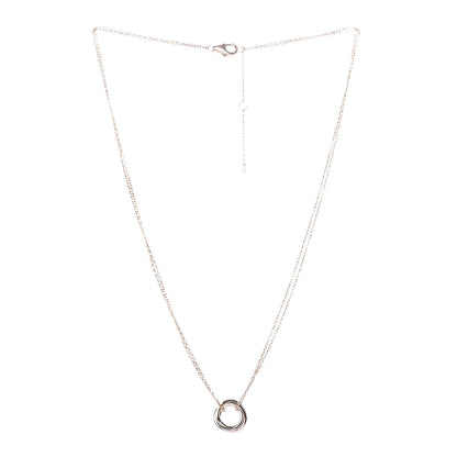 Cartier 18K Pink Yellow White Gold Trinity Double Chain Pendant Necklace 3 of 6