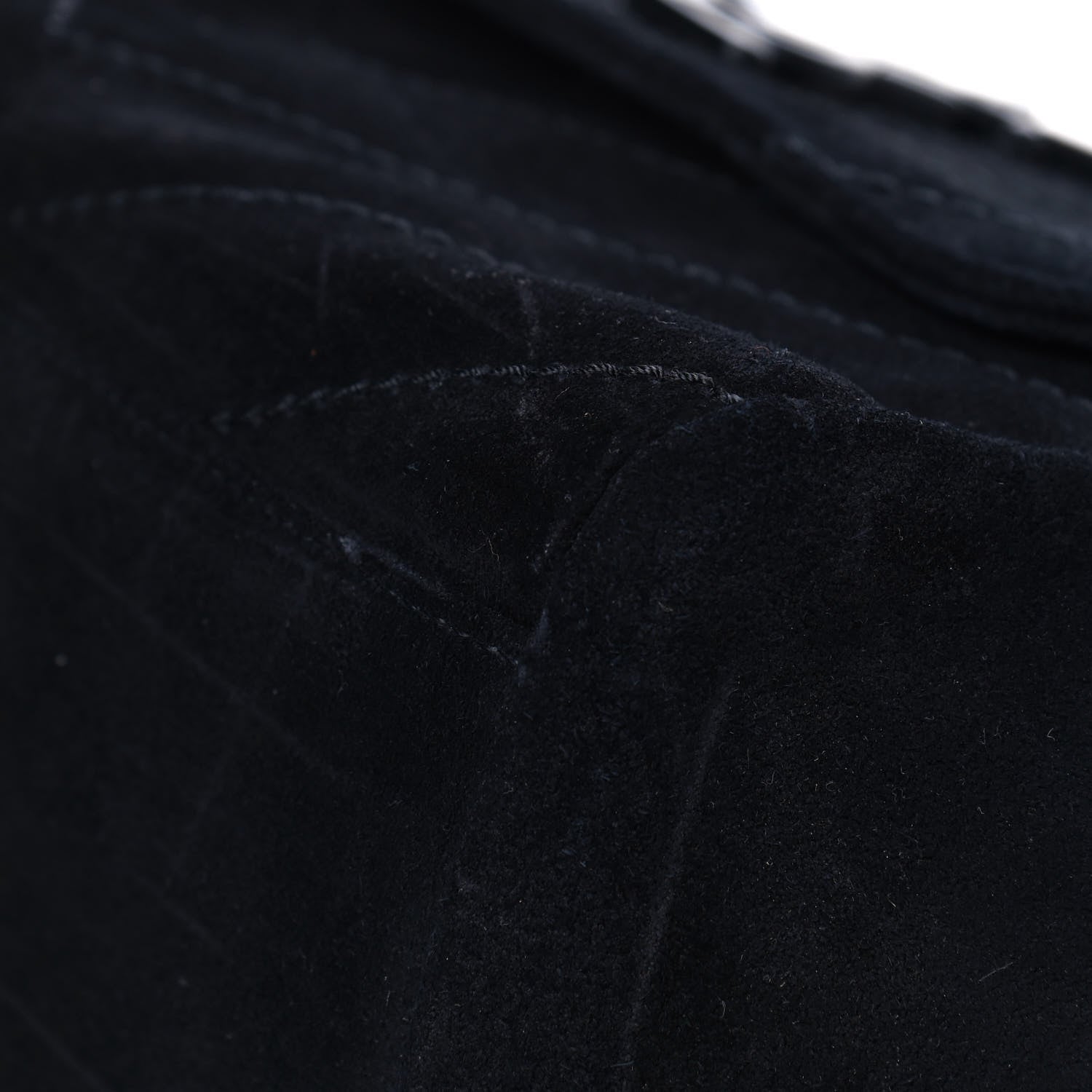 Saint Laurent Suede Chevron Monogram Small Nolita Black 6 of 8
