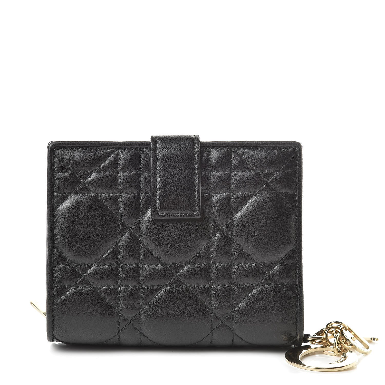 Christian Dior Lambskin Cannage Medium Lady Dior Eden Wallet Black 1 of 17