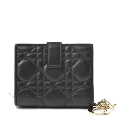 Christian Dior Lambskin Cannage Medium Lady Dior Eden Wallet Black 1 of 17