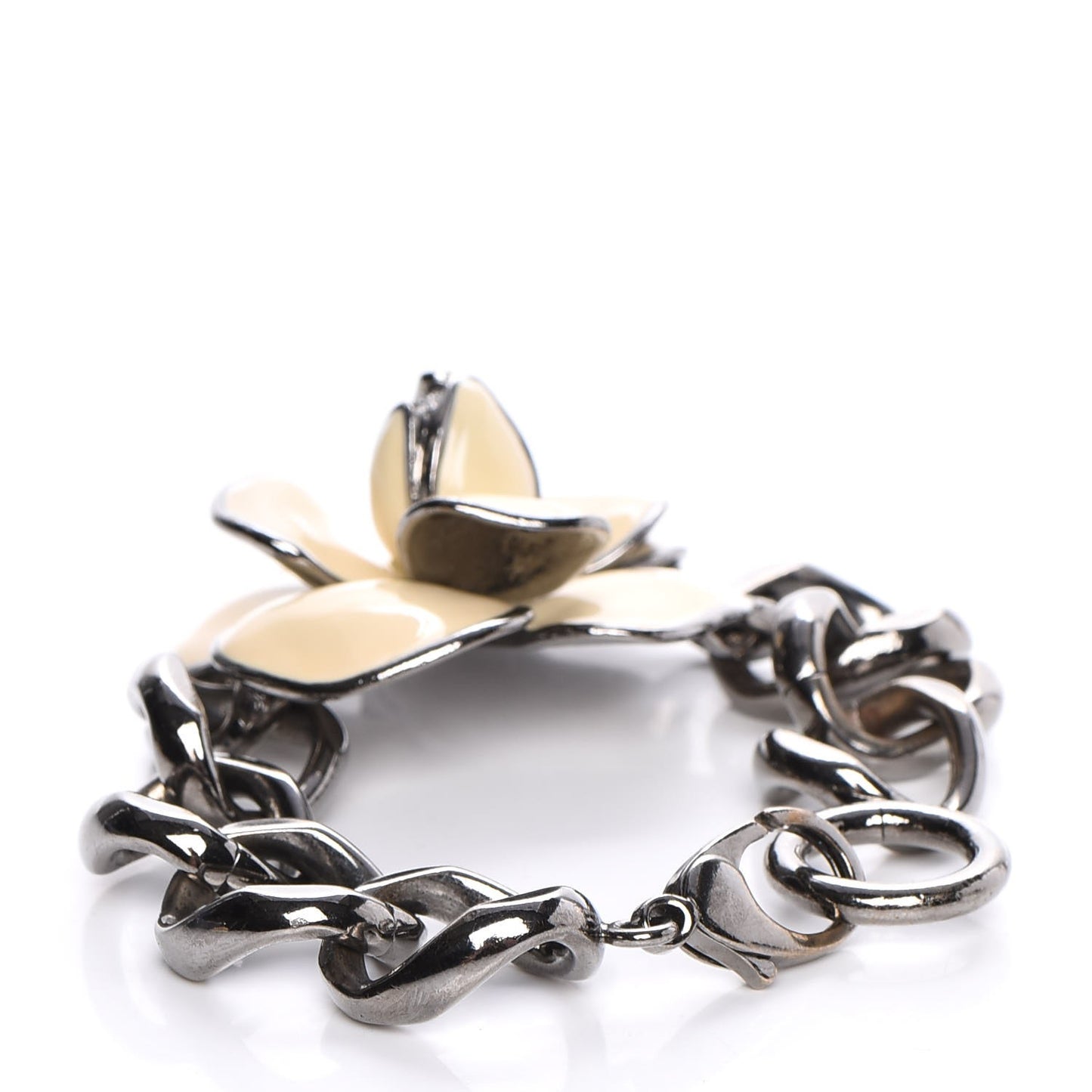Enamel Camellia Chain Bracelet