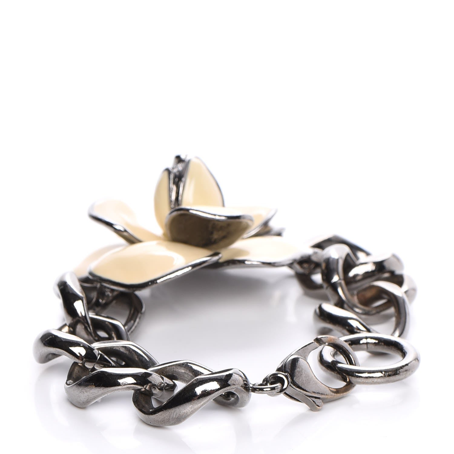 Chanel Enamel Camellia Chain Bracelet 3 of 5