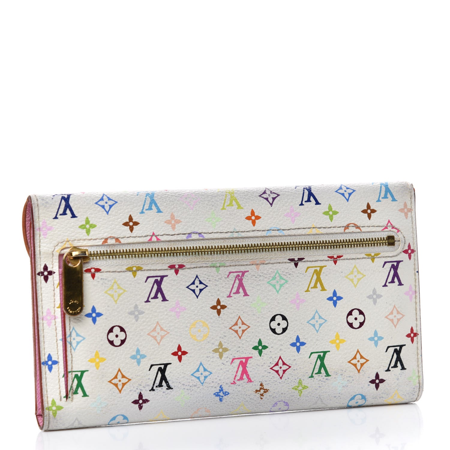 Louis Vuitton Monogram Multicolor Eugenie Wallet White Litchi 3 of 9