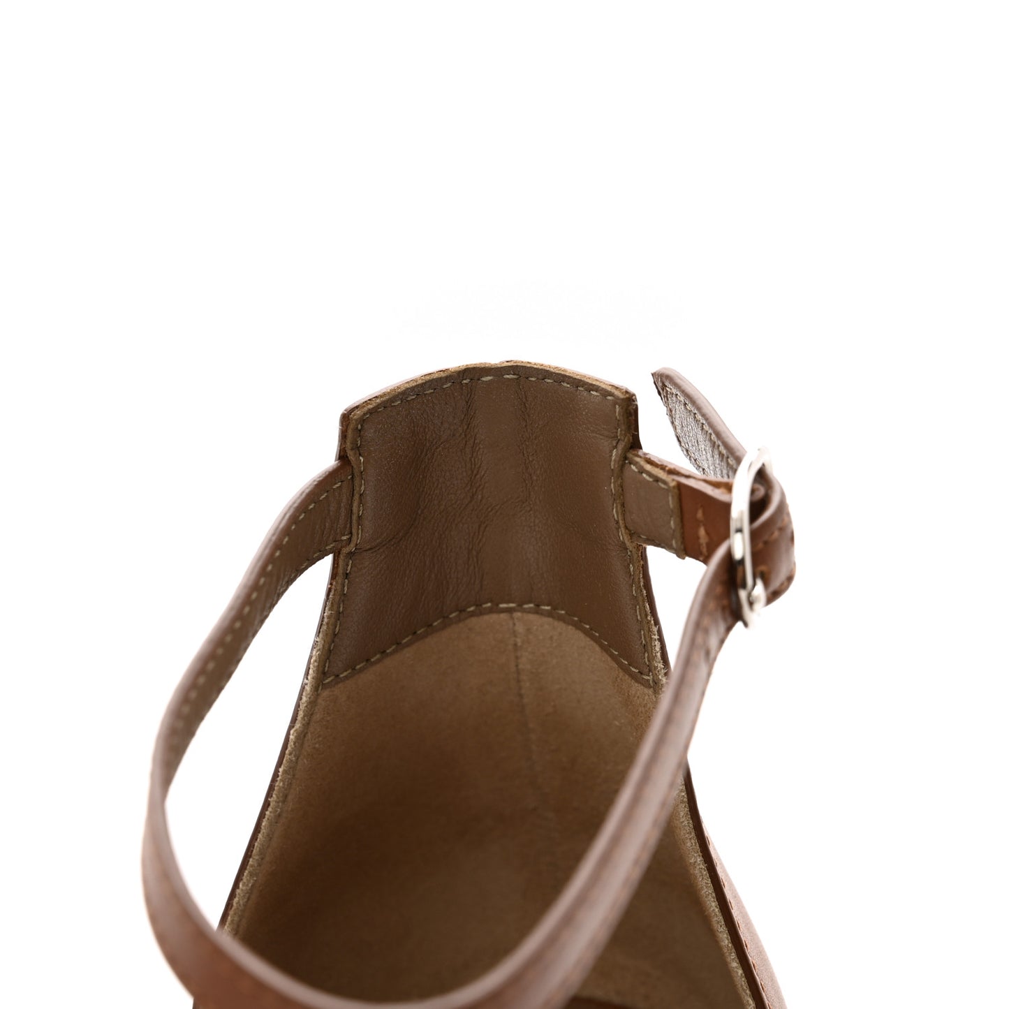 Calfskin Legend Wedge Sandals 38 Gold