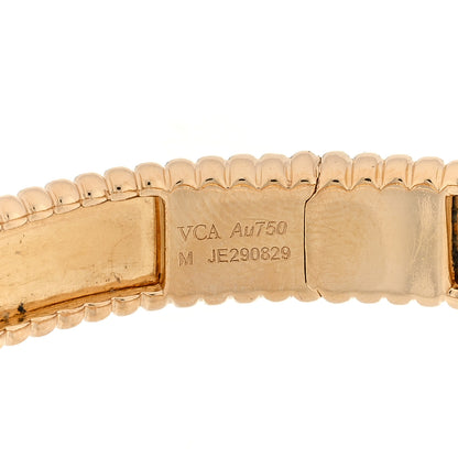 Van Cleef & Arpels 18K Yellow Gold Perlee Signature Bangle Bracelet M 3 of 4