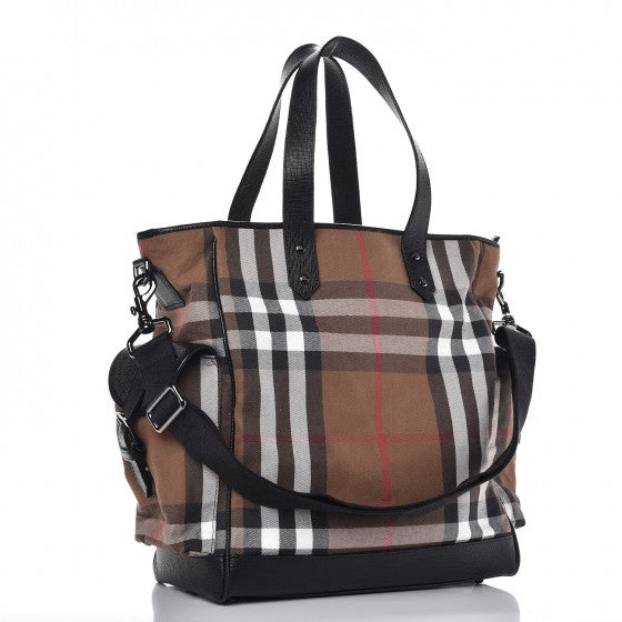 Bridle Calfskin House Check Tote Black