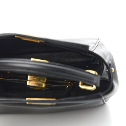 Fendi Nappa Mini Peekaboo Iconic Satchel Black 5 of 10