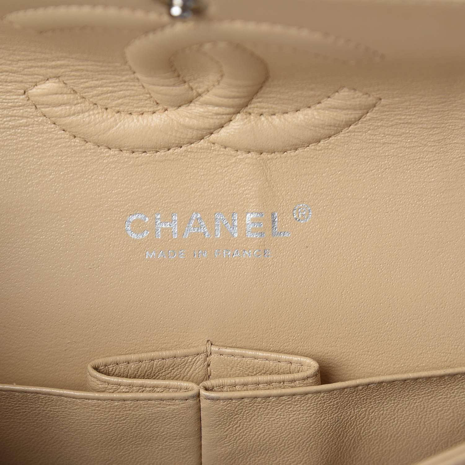 Chanel Caviar Quilted Medium Double Flap Beige 6 of 10