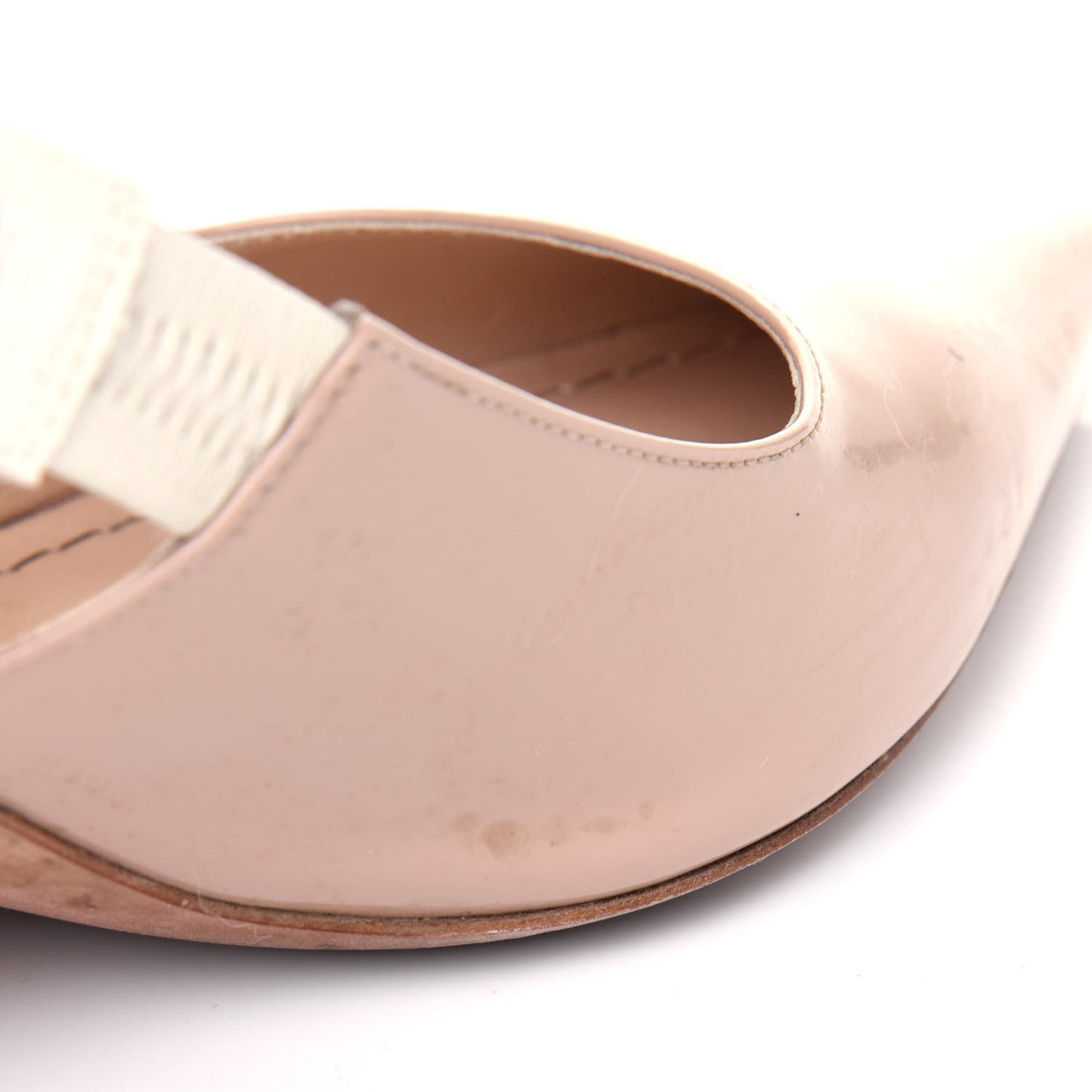 Patent Ribbon J'Adior Slingback 65mm Pumps 37.5 Nude