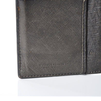 Bottega Veneta Ostrich Intrecciato Long Bi-Fold Wallet Ardoise 9 of 12