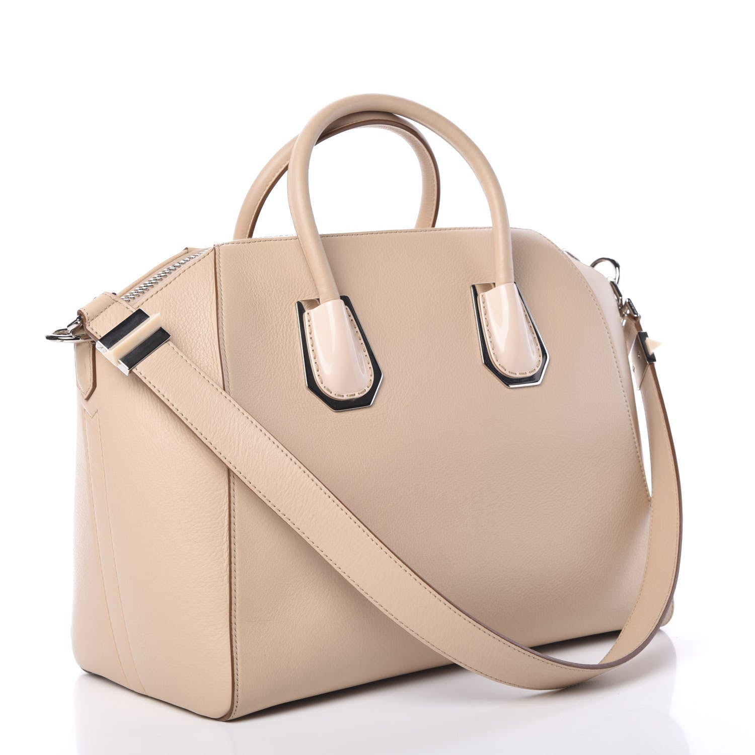 Givenchy Calfskin Plexiglass Medium Antigona Light Beige 2 of 9