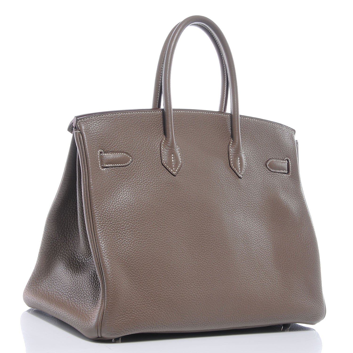 Hermes Taurillon Clemence Birkin 35 Etoupe 3 of 10