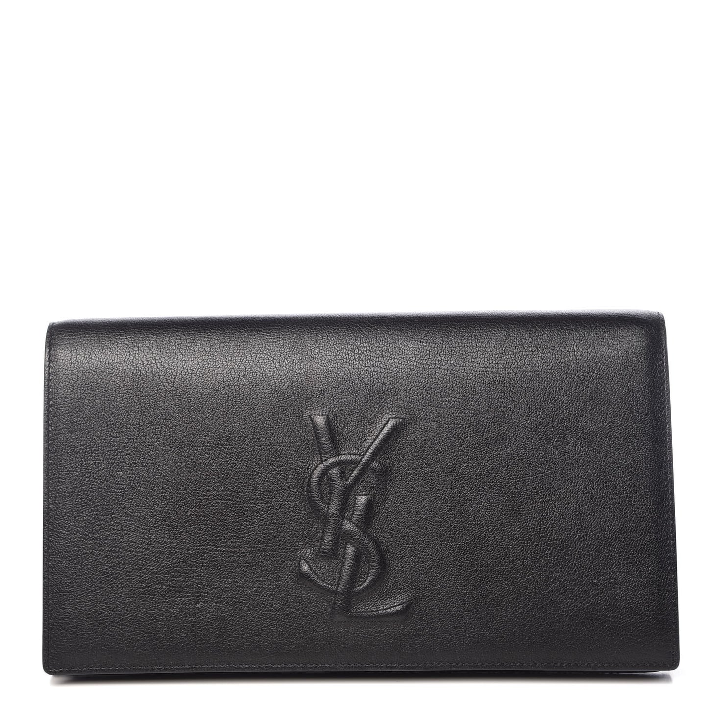 Calfskin Monogram Large Belle De Jour Clutch Black