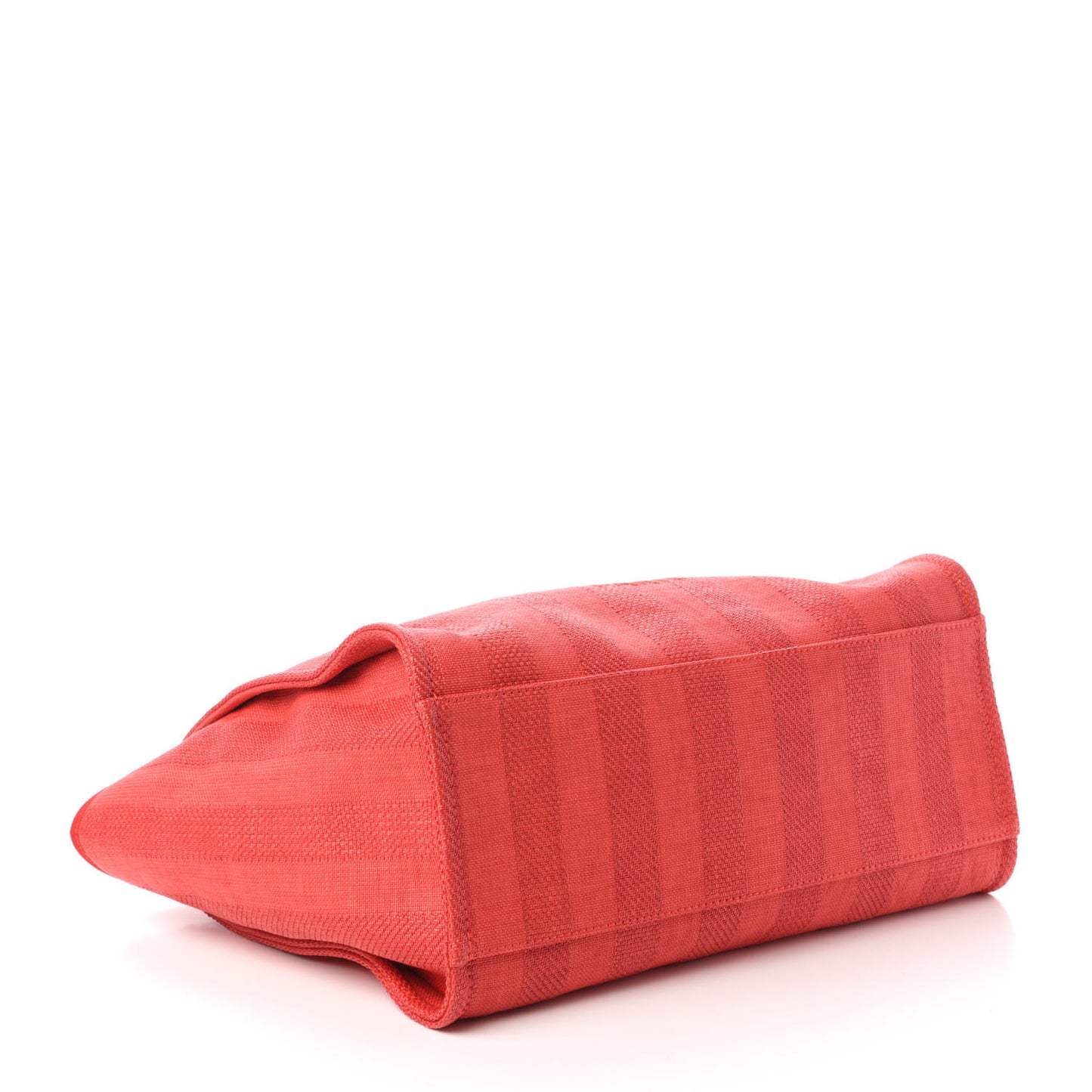 Mixed Fibers Striped Medium Deauville Tote Red