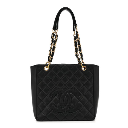 Chanel Caviar Quilted Petit Shopping Tote PST Black 1 of 10