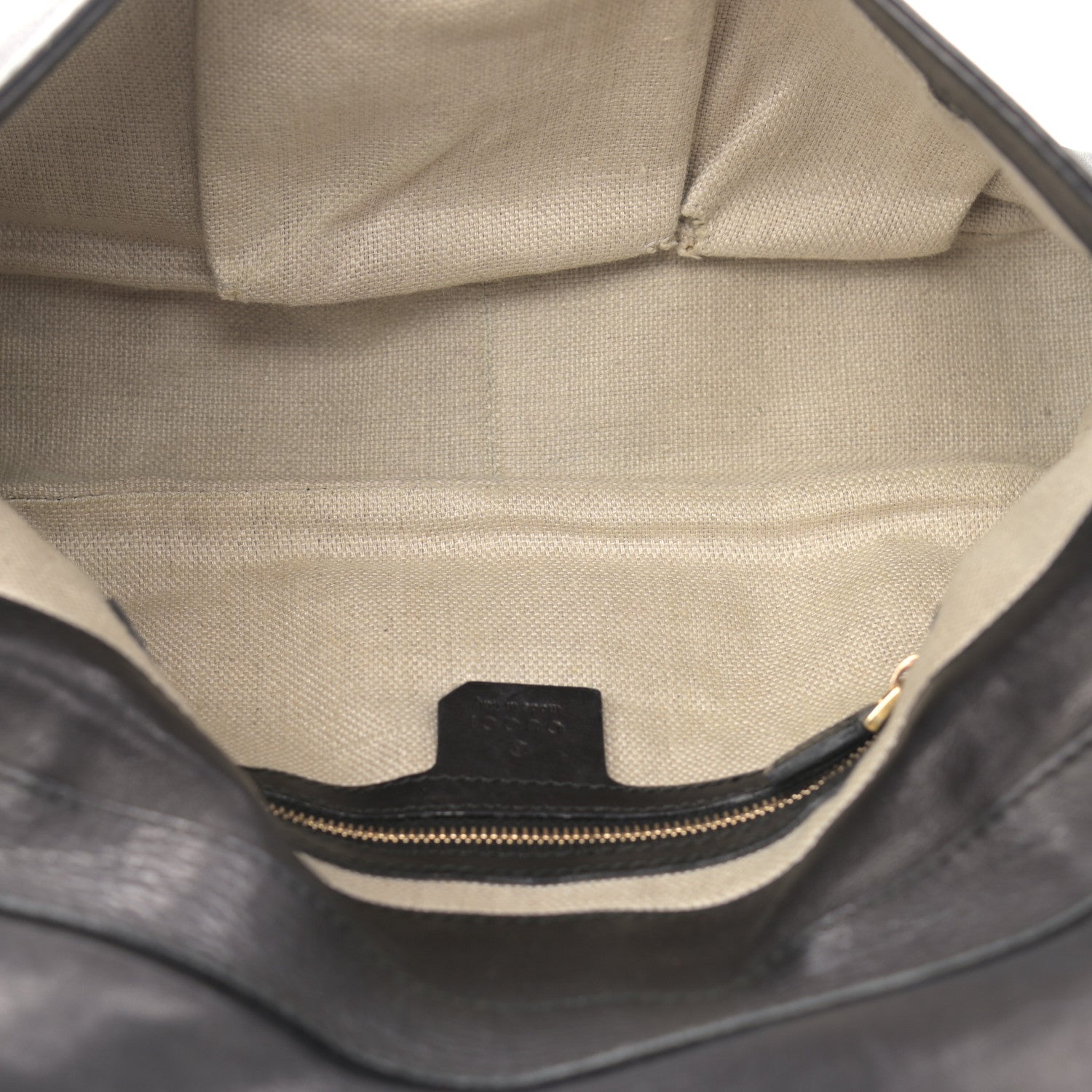 Gucci Calfskin Handmade Medium Flap Shoulder Bag Black 4 of 13