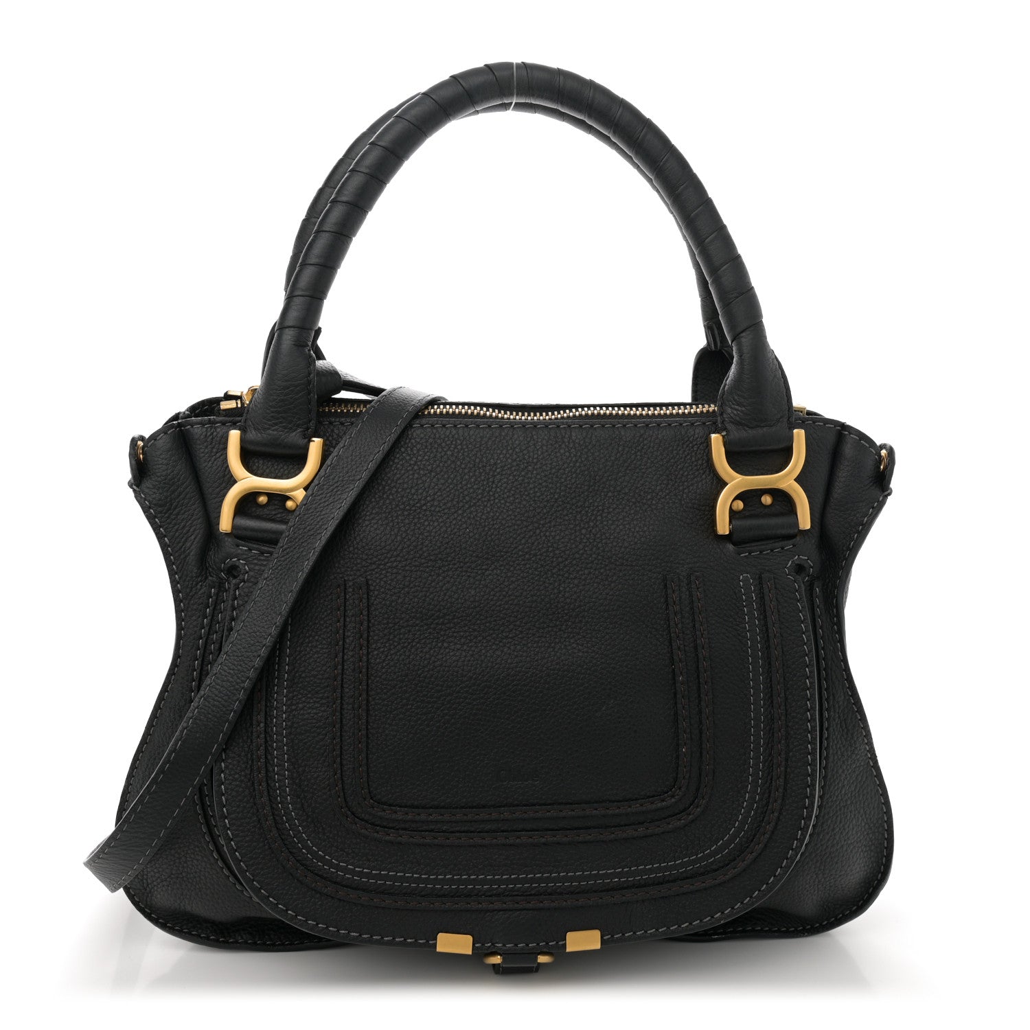 Chloe Calfskin Medium Marcie Satchel Black 1 of 12