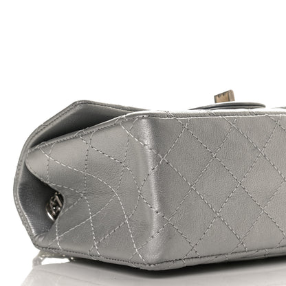 Chanel Metallic Grained Calfskin Quilted 2.55 Reissue Mini Flap Silver 5 of 12
