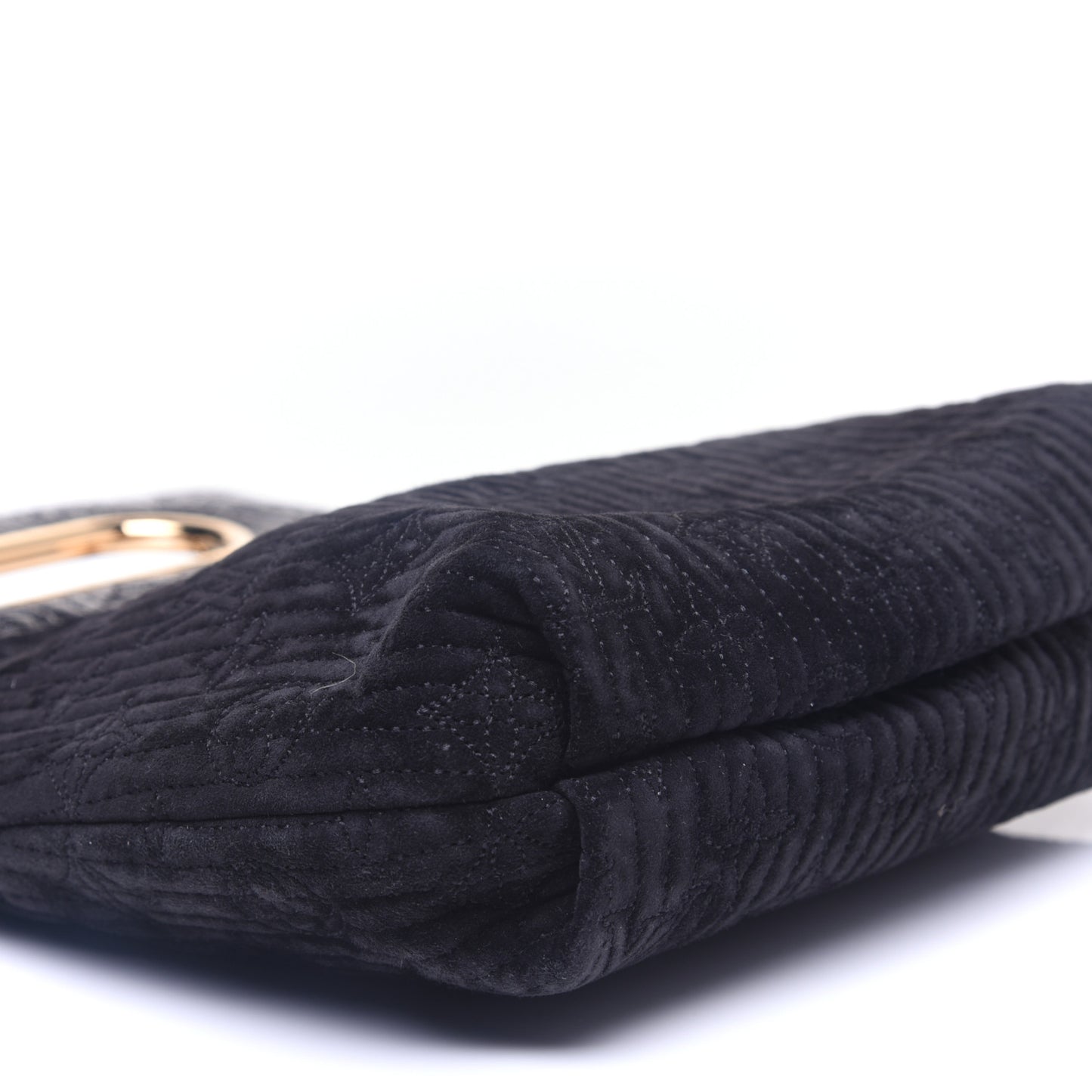 Suede Monogram Motard Afterdark Clutch Black