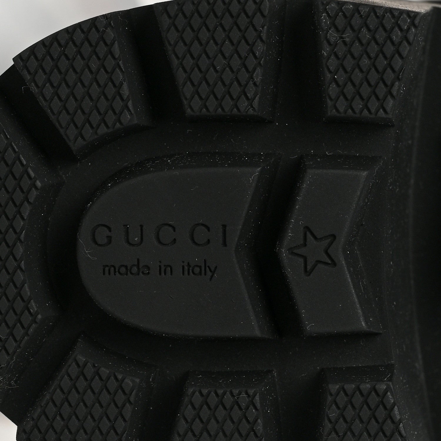 Gucci Calfskin Sylvie Web Womens Lace Up Combat Boots 37.5 Black 6 of 9