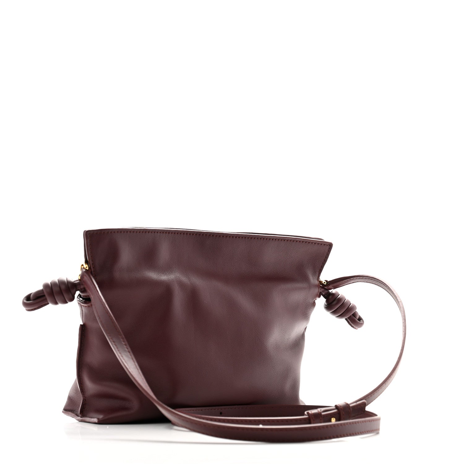 Loewe Calfskin Mini Flamenco Knot Clutch Prune 3 of 11
