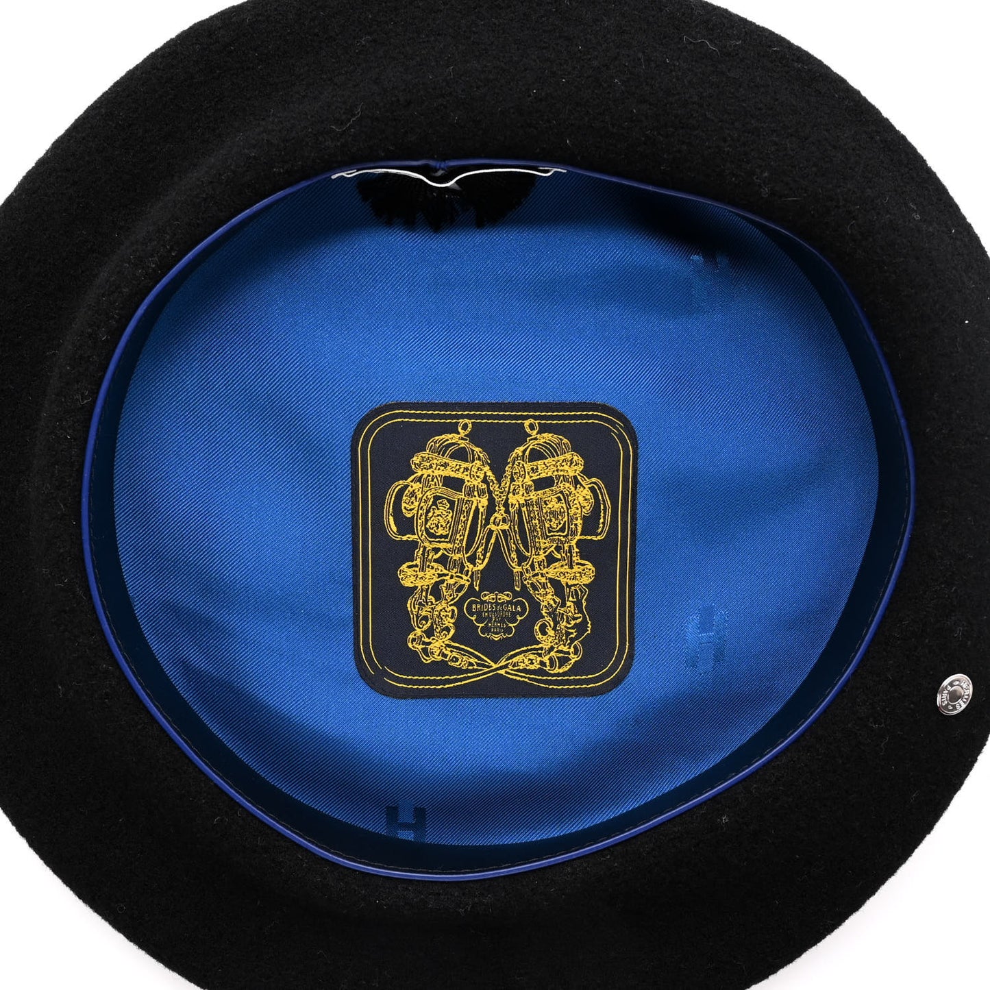 Merino Wool Silk Brides de Gala En Desordre Bonnie Beret 56 Black