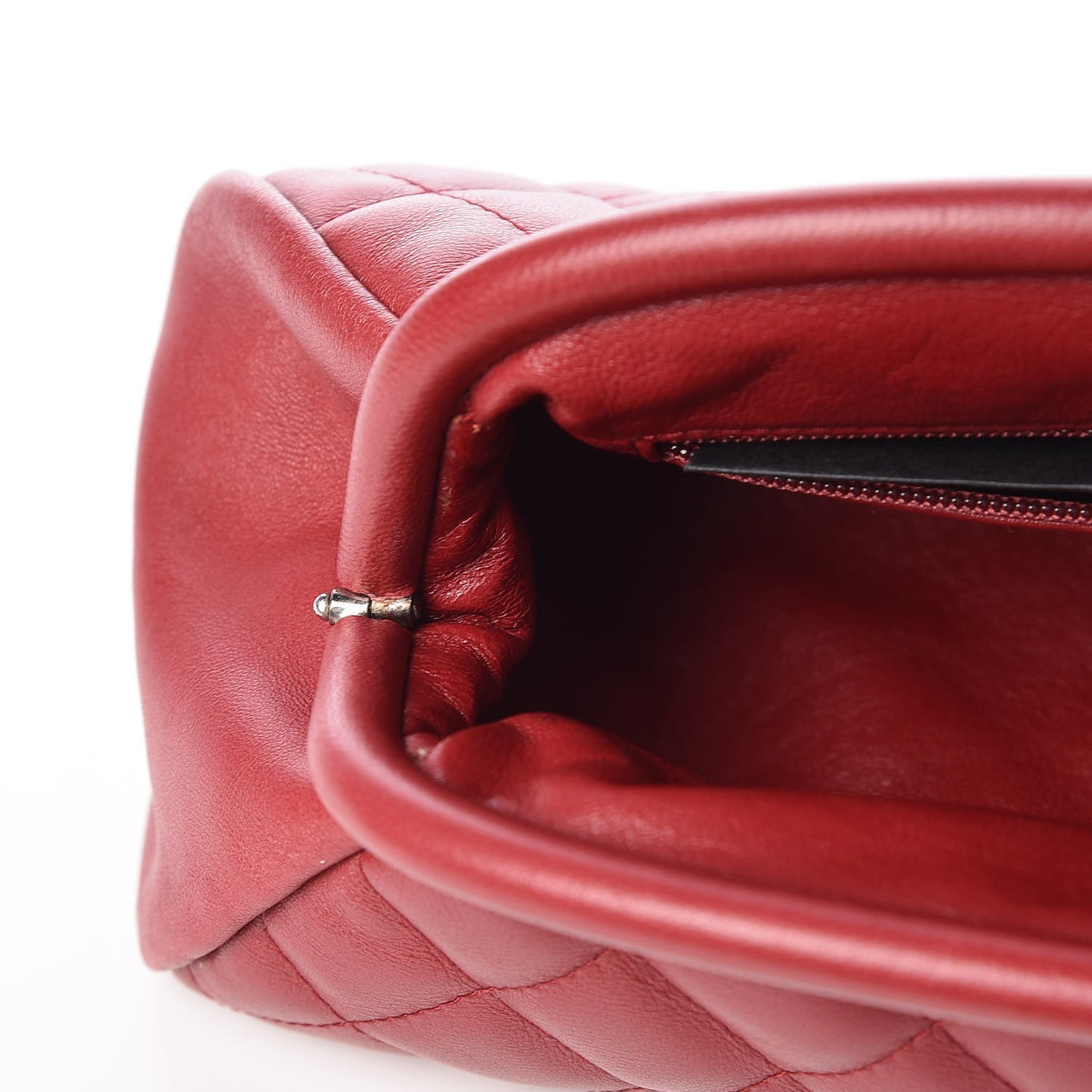Lambskin Quilted Timeless Clutch Red