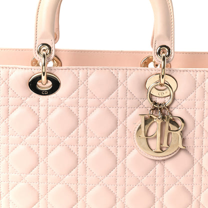 Christian Dior Lambskin Cannage Large Lady Dior Light Pink 8 of 10