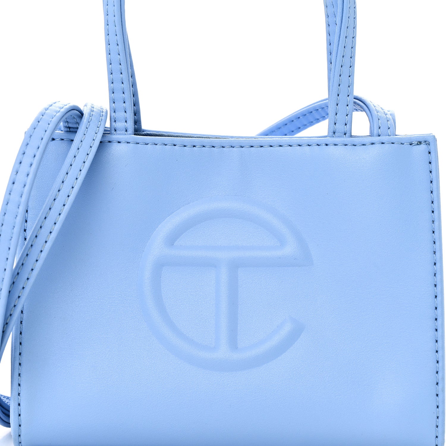 Telfar Vegan Leather Small Shopping Bag Cerulean 7 of 9