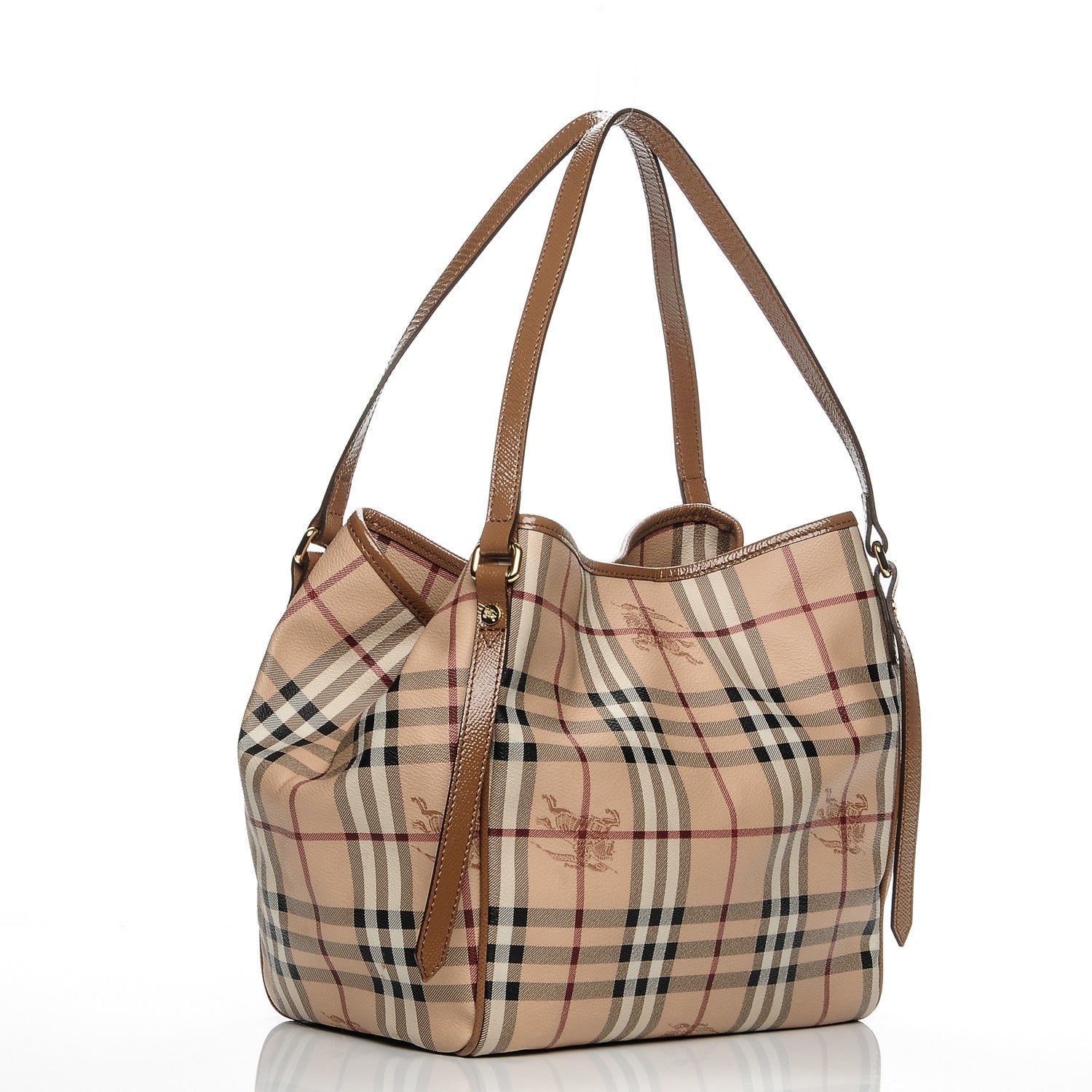 Burberry Haymarket Check Small Canterbury Tote Dark Sand 3 of 7