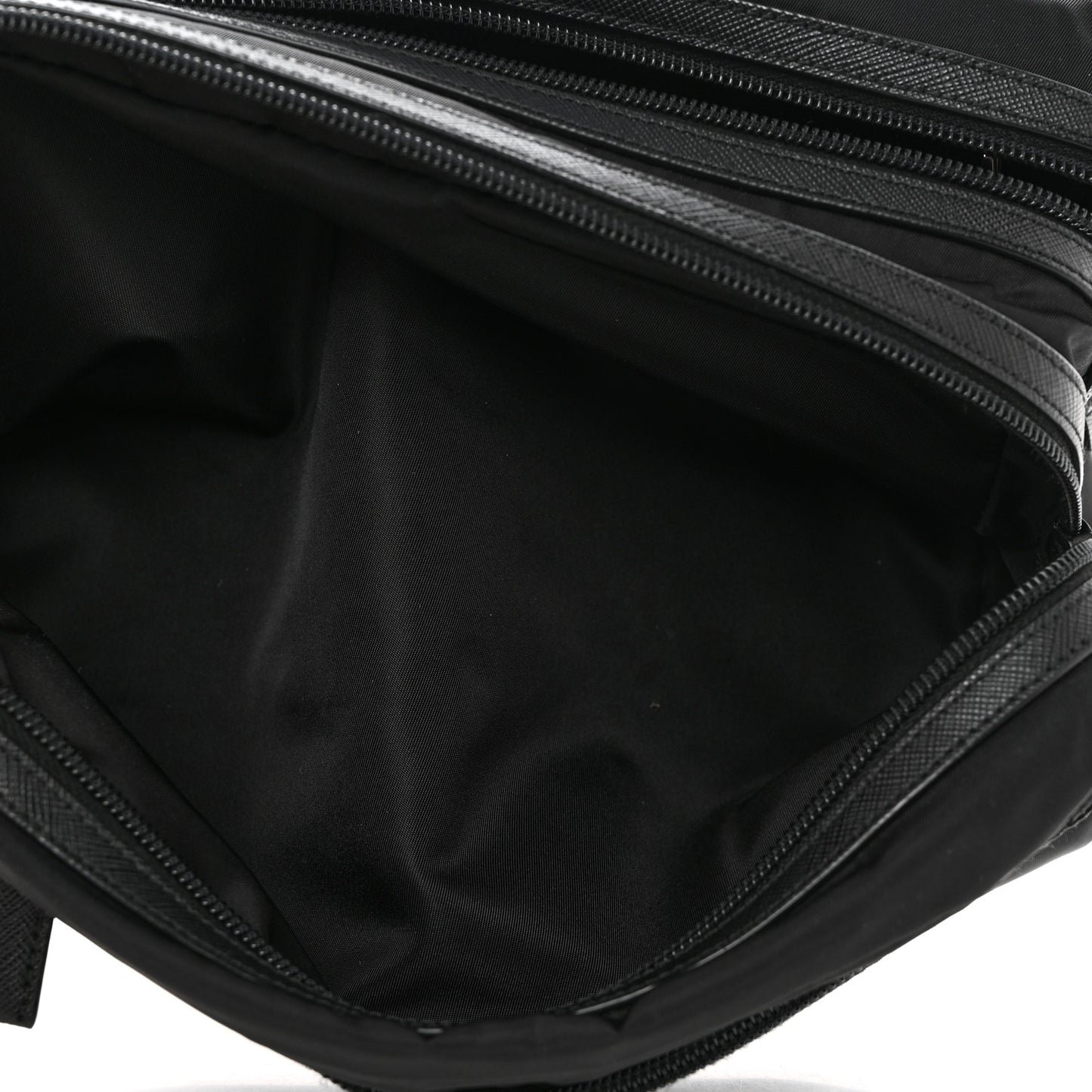 Re-Nylon Saffiano Travel Pouch Black