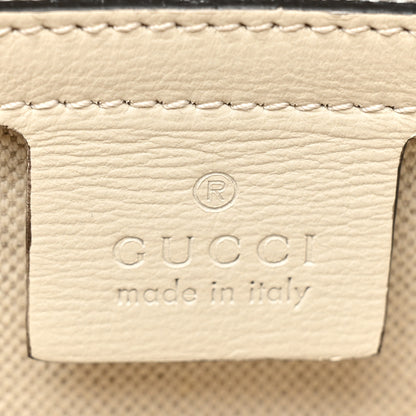 Gucci GG Supreme Monogram Azalea Calfskin Small Horsebit 1955 Top Handle Bag Beige Ebony Mystic White 5 of 9