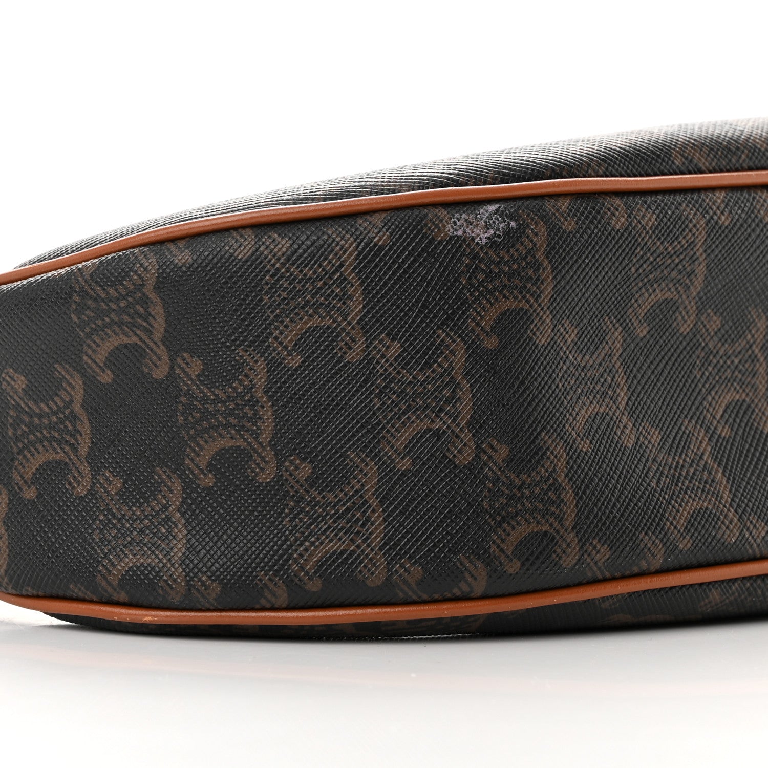 Celine Triomphe Canvas Calfskin Ava Shoulder Bag Tan 10 of 18