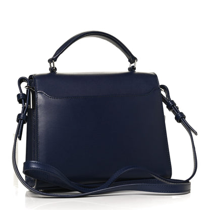 Saint Laurent Calfskin Mini Classic Monogram Cassandra Top Handle Bag Blue 3 of 10