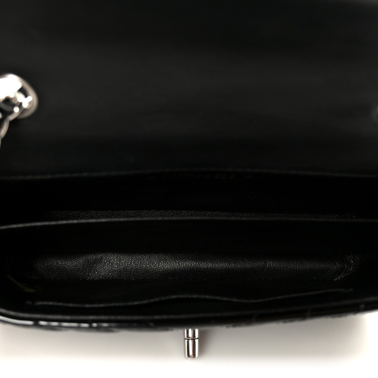 Chanel Patent Calfskin Chevron Quilted Extra Mini Flap Black 5 of 12
