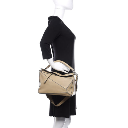 Loewe Calfskin Medium Puzzle Bag Beige 3 of 11
