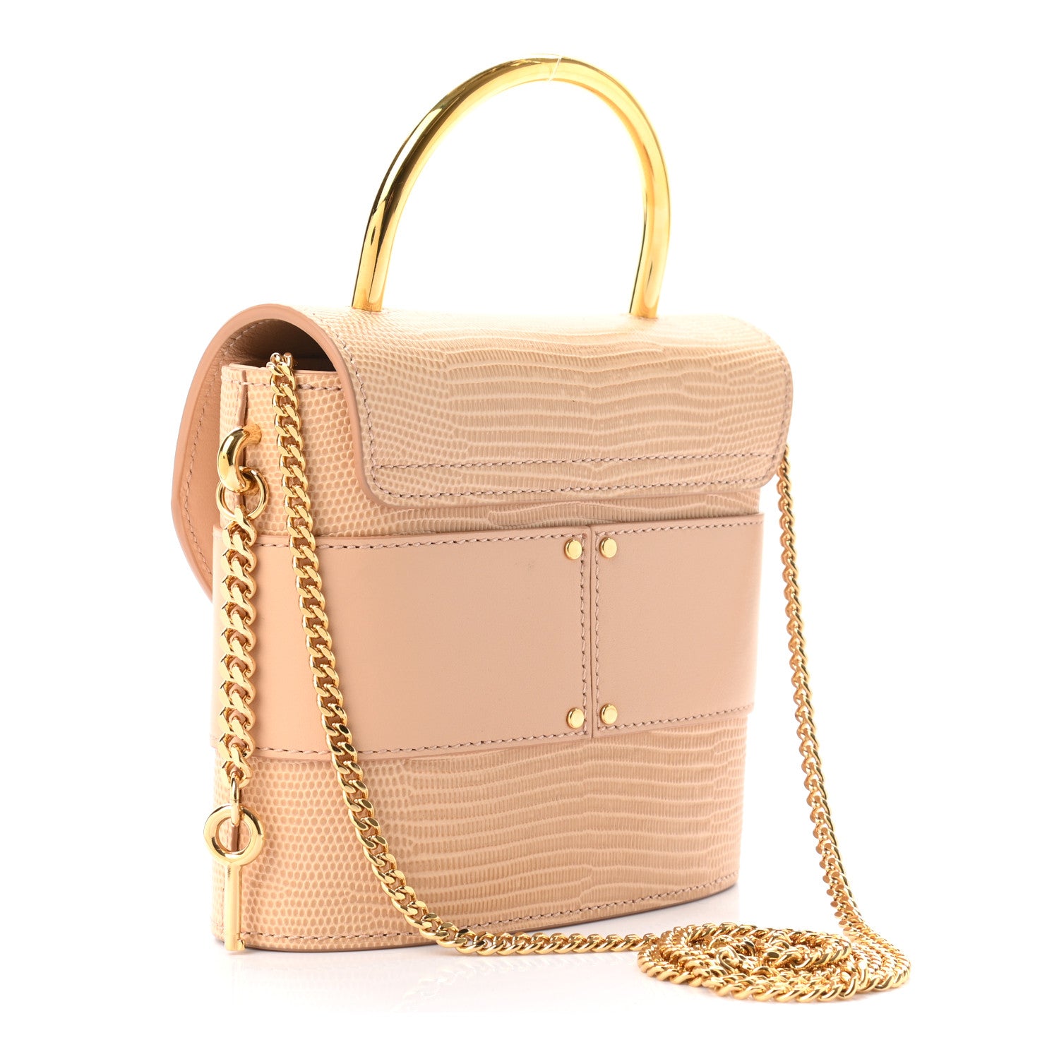 Chloe Calfskin Lizard Embossed Small Aby Lock Delicate Pink 2 of 8