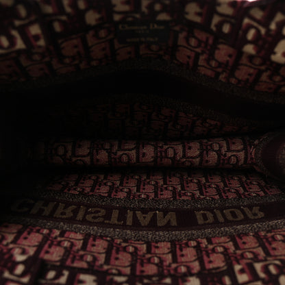 Christian Dior Oblique Medium Book Tote Burgundy Multicolor 5 of 10
