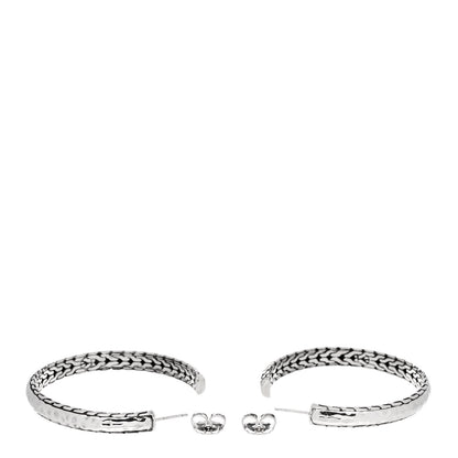 John Hardy Sterling Silver Classic Chain Hoop Earrings 3 of 5