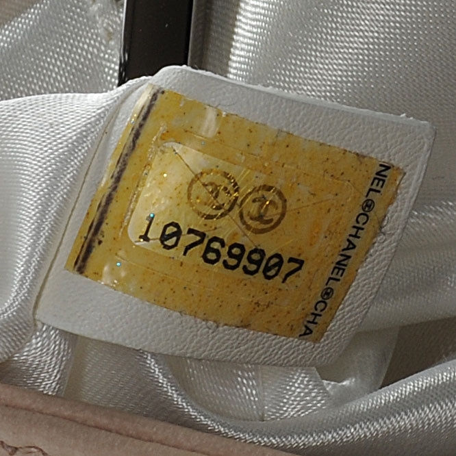 Lambskin Pleated Flap Bag Beige