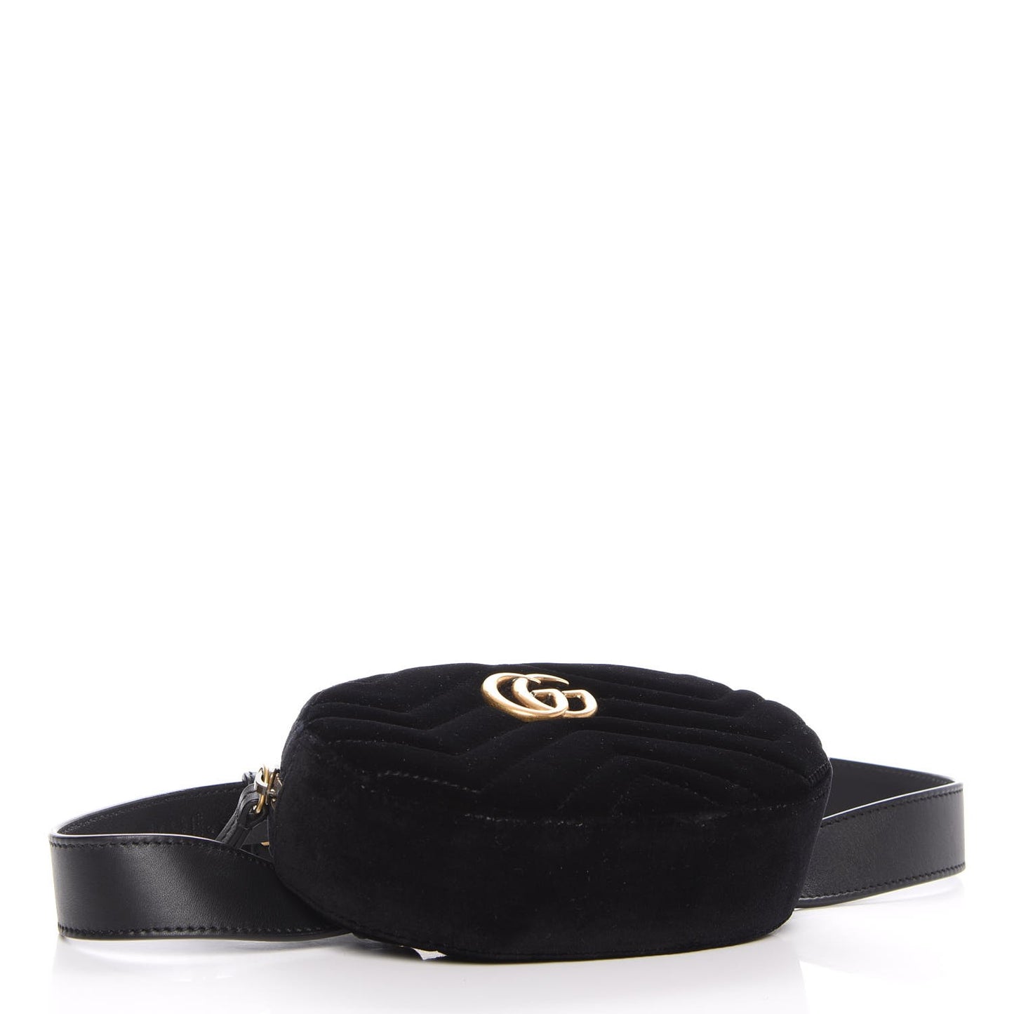 Velvet Matelasse GG Marmont Belt Bag 85 34 Black