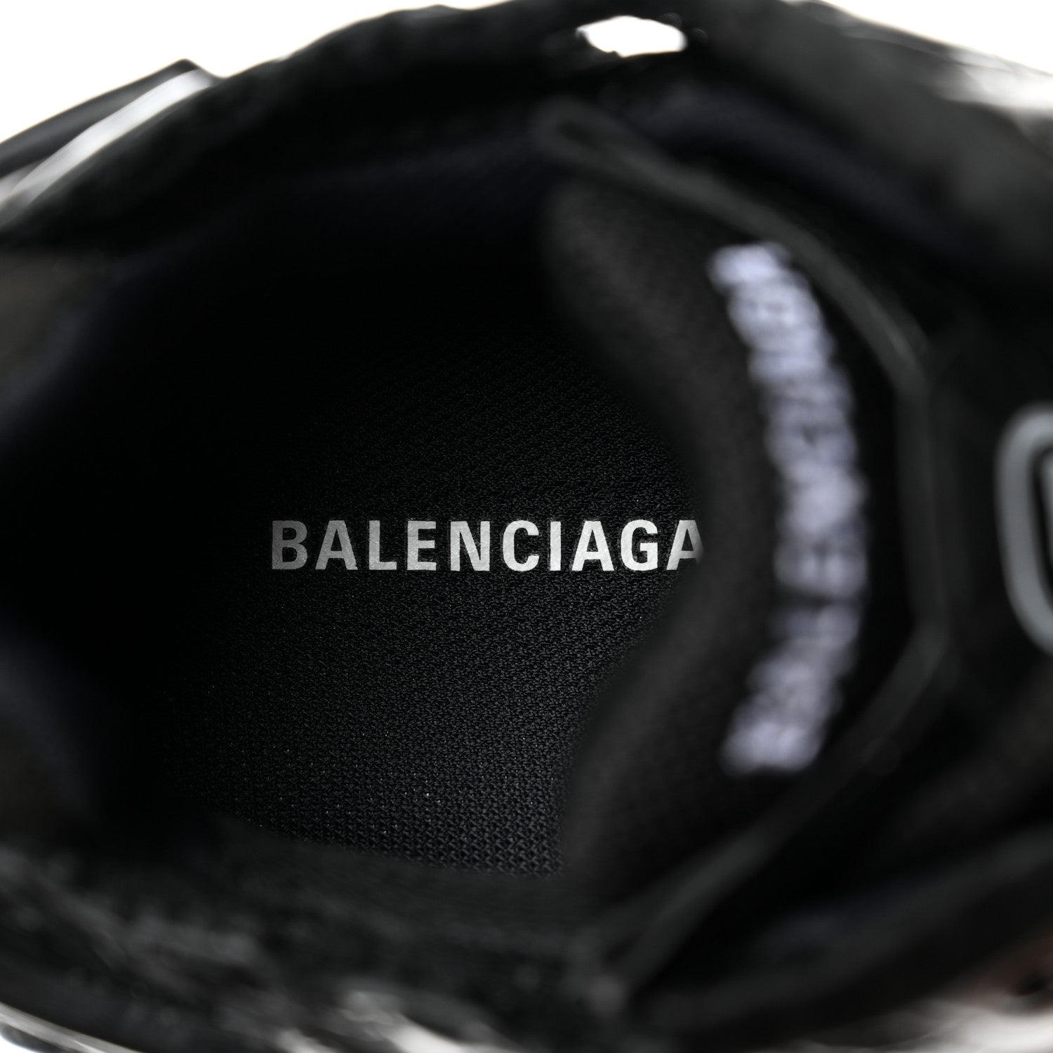Balenciaga Mesh Rubber Monocolor Womens Runner Sneakers 38 Black 7 of 9