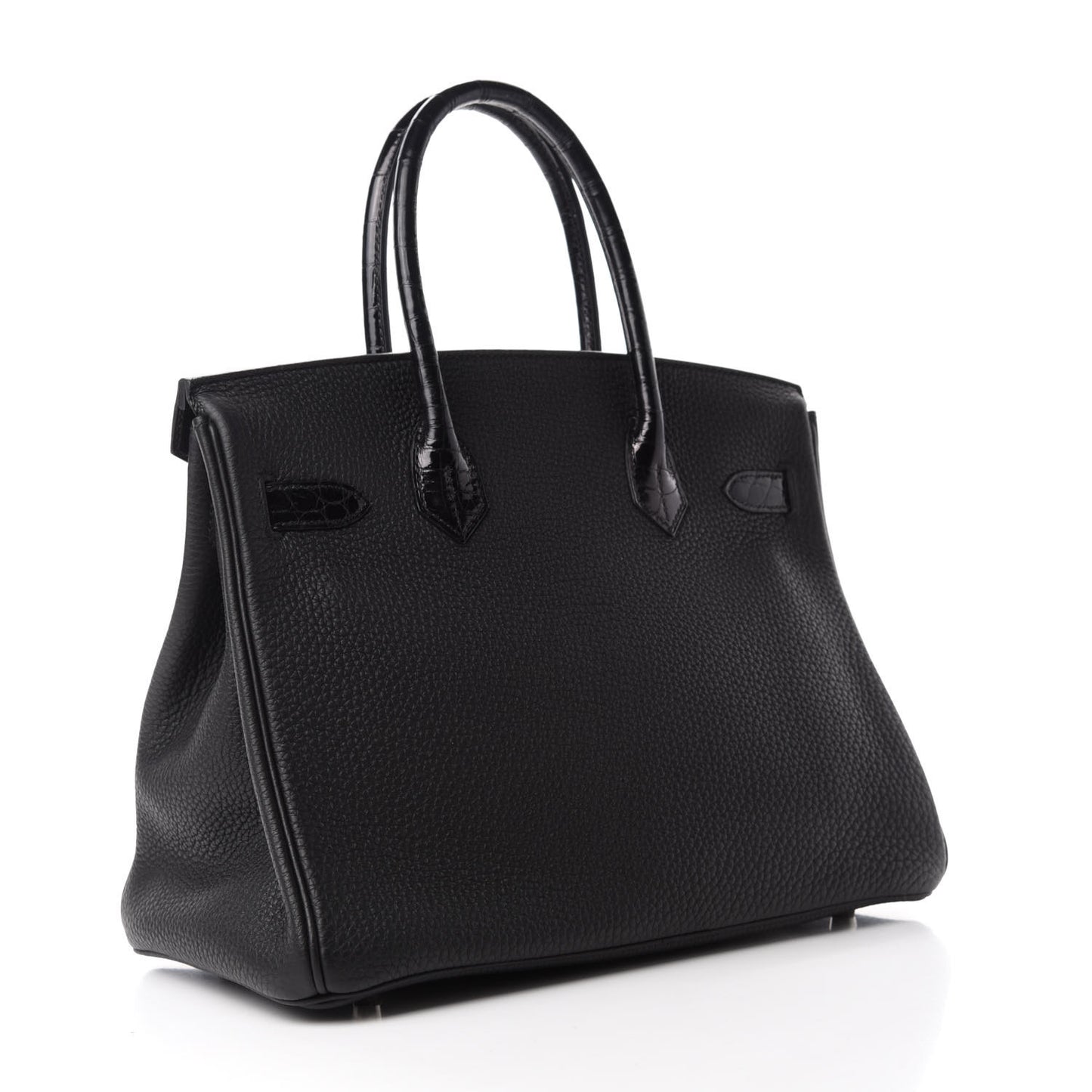 Togo Shiny Niloticus Crocodile Birkin Touch 30 Black