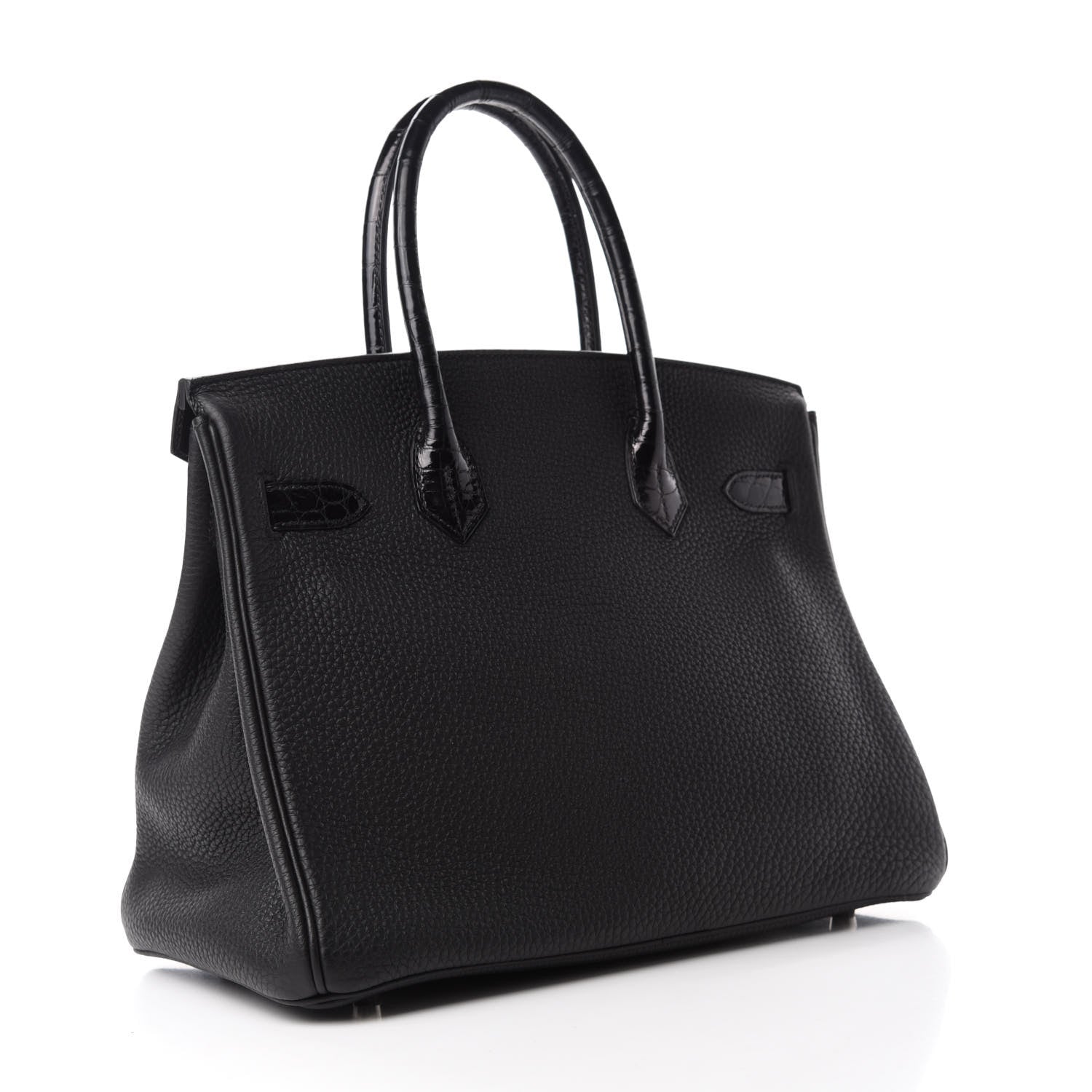 Hermes Togo Shiny Niloticus Crocodile Birkin Touch 30 Black 3 of 11